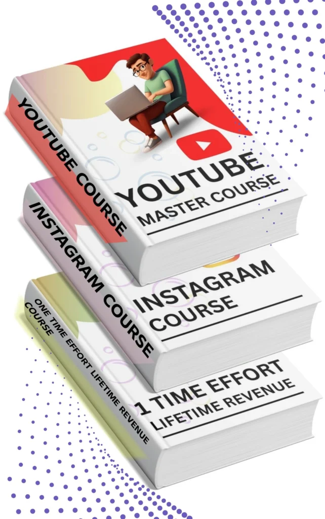 youtube + instagram + one time effort lifetime revenue course
